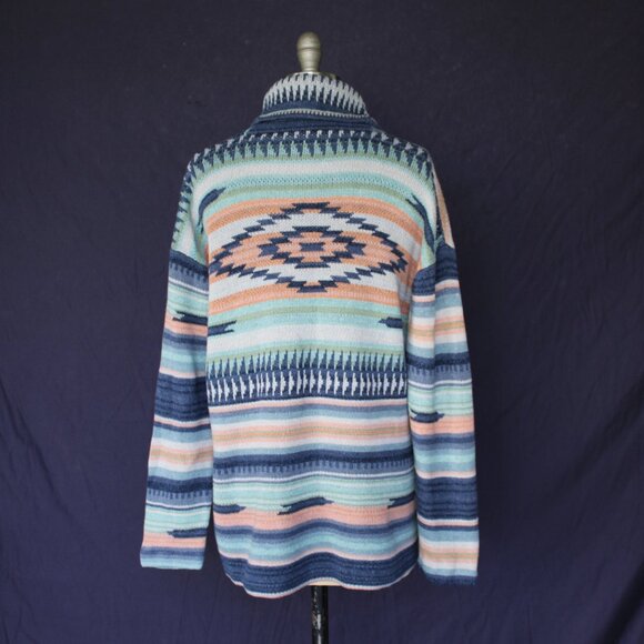 RALPH LAUREN POLO wrap serape blanket Aztec southwestern Cardigan Sweater RRL M - Picture 9 of 10